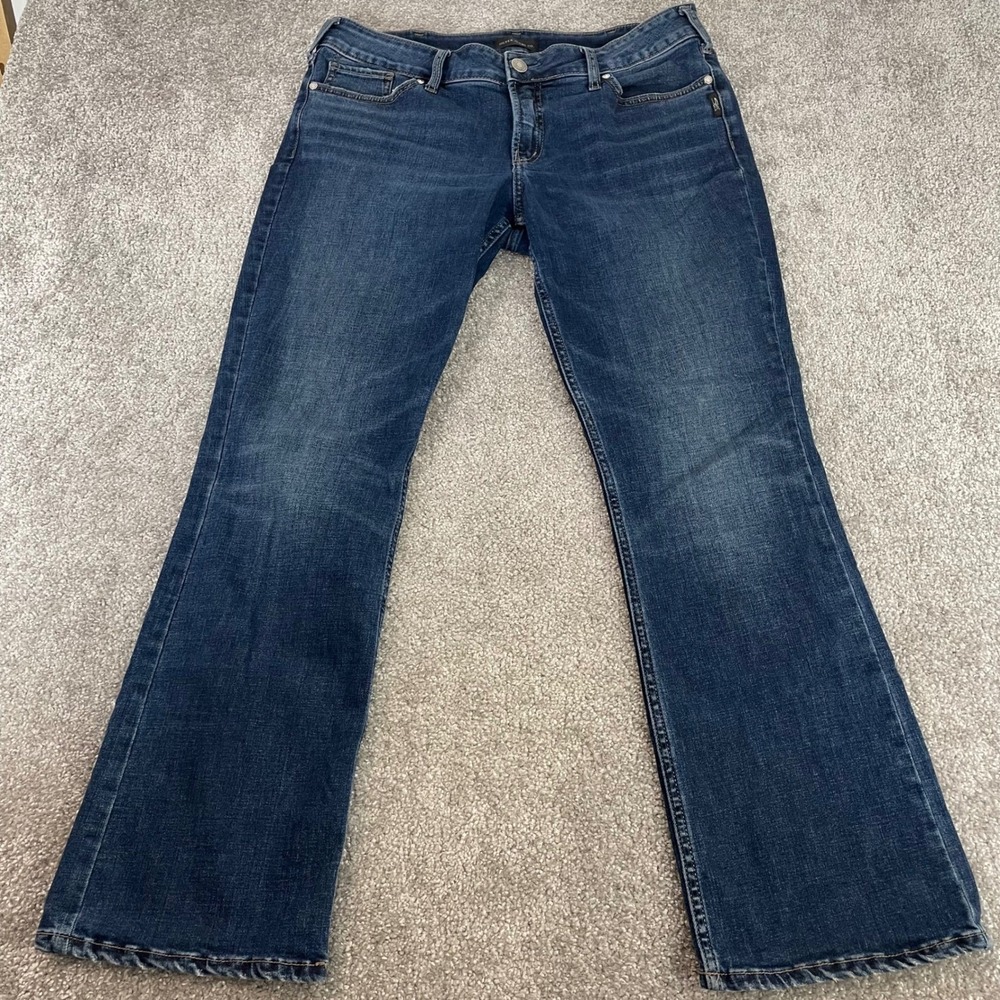 Silver Jeans Womens 34 x30 Suki Slim Bootcut Y2K Dark Wash Denim (Sz Tag 34x31)
